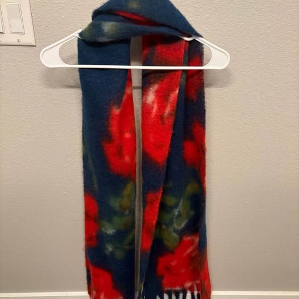 NWT Anthropologie Blurred Floral Brushed Woven Scarf
